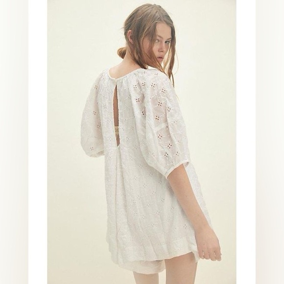 NWOT Free People Bop Around Romper Ivory White - Picture 3 of 16